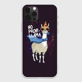 Чехол для iPhone 12 Pro Max с принтом No prob-llama , Силикон |  | лама
lama
вечеринка
тусовка
party
нет проблем