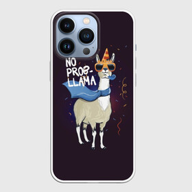 Чехол для iPhone 13 Pro с принтом No prob llama ,  |  | Тематика изображения на принте: лама
lama
вечеринка
тусовка
party
нет проблем