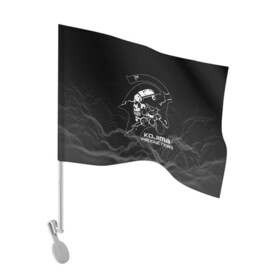 Флаг для автомобиля с принтом DEATH STRANDING | DS | LUDENS , 100% полиэстер | Размер: 30*21 см | bridges | death stranding | fragile express | games | kojima | kojima productions | logo | ludens | игры | кодзима | лого | люденс