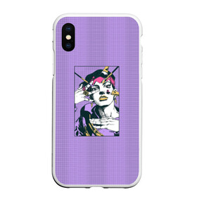 Чехол для iPhone XS Max матовый с принтом Kishibe Rohan in Purple , Силикон | Область печати: задняя сторона чехла, без боковых панелей | Тематика изображения на принте: diamond is unbreakable | heavens door | jjba | jojo | kishibe | rohan