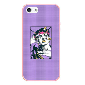 Чехол для iPhone 5/5S матовый с принтом Kishibe Rohan in Purple , Силикон | Область печати: задняя сторона чехла, без боковых панелей | Тематика изображения на принте: diamond is unbreakable | heavens door | jjba | jojo | kishibe | rohan