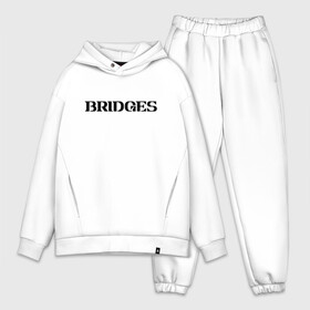 Мужской костюм хлопок OVERSIZE с принтом BRIDGES ,  |  | bridges | death stranding | fragile express | games | kojima | kojima productions | logo | ludens | игры | кодзима | лого | люденс