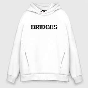 Мужское худи Oversize хлопок с принтом BRIDGES , френч-терри — 70% хлопок, 30% полиэстер. Мягкий теплый начес внутри —100% хлопок | боковые карманы, эластичные манжеты и нижняя кромка, капюшон на магнитной кнопке | Тематика изображения на принте: bridges | death stranding | fragile express | games | kojima | kojima productions | logo | ludens | игры | кодзима | лого | люденс