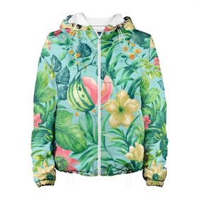 Женская куртка 3D с принтом Тропики , ткань верха — 100% полиэстер, подклад — флис | прямой крой, подол и капюшон оформлены резинкой с фиксаторами, два кармана без застежек по бокам, один большой потайной карман на груди. Карман на груди застегивается на липучку | 2019 | 2020 | в отпуск | весна | гаваи | гавайи | гавайская | для отпуска | лето | листья | море | настроение | осень | отдых | отпуск | пальма | пальмы | пляж | пляжная | путешественник