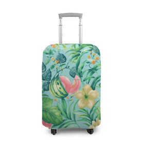 Чехол для чемодана 3D с принтом Тропики , 86% полиэфир, 14% спандекс | двустороннее нанесение принта, прорези для ручек и колес | 2019 | 2020 | в отпуск | весна | гаваи | гавайи | гавайская | для отпуска | лето | листья | море | настроение | осень | отдых | отпуск | пальма | пальмы | пляж | пляжная | путешественник