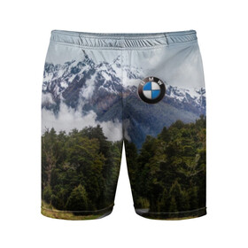 Мужские шорты спортивные с принтом BMW ,  |  | asphalt | bmw | clouds | forest | mountains | nature | road | route | sky | snow | top | асфальт | бмв | вершина | горы | дорога | лес | небо | облака | природа | снег | трасса