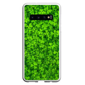 Чехол для Samsung Galaxy S10 с принтом Клевер , Силикон | Область печати: задняя сторона чехла, без боковых панелей | Тематика изображения на принте: 2019 | 2020 | в отпуск | весна | гаваи | гавайи | гавайская | для отпуска | лето | листья | море | настроение | осень | отдых | отпуск | пальма | пальмы | пляж | пляжная | путешественник | цветочки | цветы | яркая