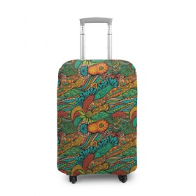Чехол для чемодана 3D с принтом Floral Ornament , 86% полиэфир, 14% спандекс | двустороннее нанесение принта, прорези для ручек и колес | 2019 | 2020 | абстракция | в отпуск | весна | гаваи | гавайи | гавайская | для отпуска | лето | листья | море | настроение | орнамент | осень | отдых | отпуск | пальма | пляж | путешественник | цветочки | цветы