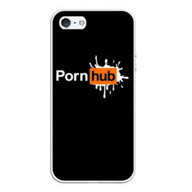 Чехол для iPhone 5/5S матовый с принтом PORN HUB , Силикон | Область печати: задняя сторона чехла, без боковых панелей | логотип | пошлое