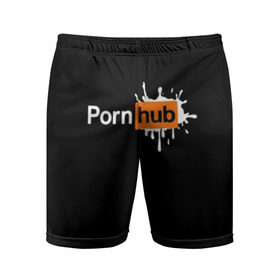 Мужские шорты 3D спортивные с принтом PORN HUB ,  |  | логотип | пошлое
