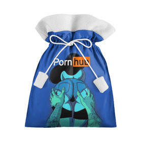 Подарочный 3D мешок с принтом PORN HUB , 100% полиэстер | Размер: 29*39 см | Тематика изображения на принте: логотип | пошлое