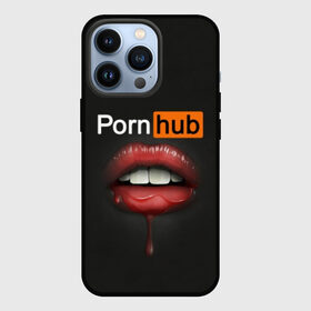 Чехол для iPhone 13 Pro с принтом PORN HUB ,  |  | губы | логотип | пошлое
