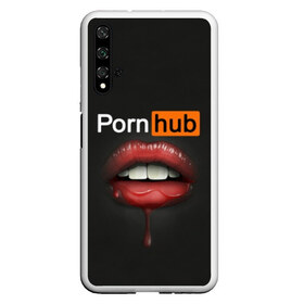 Чехол для Honor 20 с принтом PORN HUB , Силикон | Область печати: задняя сторона чехла, без боковых панелей | губы | логотип | пошлое