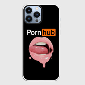 Чехол для iPhone 13 Pro Max с принтом PORN HUB ,  |  | губы | логотип | пошлое
