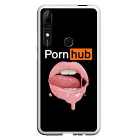 Чехол для Honor P Smart Z с принтом PORN HUB , Силикон | Область печати: задняя сторона чехла, без боковых панелей | губы | логотип | пошлое