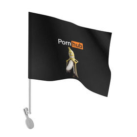 Флаг для автомобиля с принтом PORN HUB , 100% полиэстер | Размер: 30*21 см | банан | логотип | пошлое