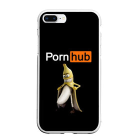 Чехол для iPhone 7Plus/8 Plus матовый с принтом PORN HUB , Силикон | Область печати: задняя сторона чехла, без боковых панелей | банан | логотип | пошлое
