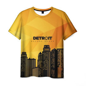 Мужская футболка 3D с принтом DETROIT , 100% полиэфир | прямой крой, круглый вырез горловины, длина до линии бедер | 3d | detroit | абстракция | город | детроит | дома | игра | квест | лого | логотип | надпись | приключения | стратегия | франция | эмблема