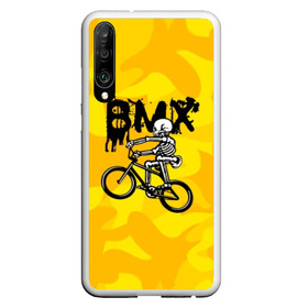 Чехол для Honor P30 с принтом BMX , Силикон | Область печати: задняя сторона чехла, без боковых панелей | Тематика изображения на принте: bike | bmx | bones | extreme | skeleton | skull | sport | велосипед | скелет | спорт | череп | экстрим