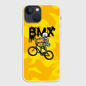 Чехол для iPhone 13 mini с принтом BMX ,  |  | bike | bmx | bones | extreme | skeleton | skull | sport | велосипед | скелет | спорт | череп | экстрим