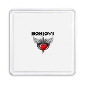 Магнит 55*55 с принтом Bon Jovi , Пластик | Размер: 65*65 мм; Размер печати: 55*55 мм | bon jovi | бон джови | музыка | музыкальная группа | песни | рок | рок группа | рокгруппа