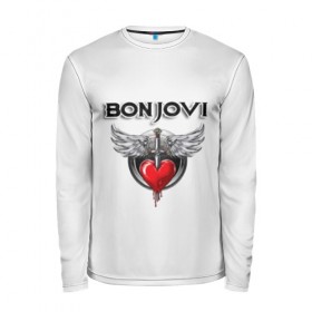 Мужской лонгслив 3D с принтом Bon Jovi , 100% полиэстер | длинные рукава, круглый вырез горловины, полуприлегающий силуэт | bon jovi | бон джови | музыка | музыкальная группа | песни | рок | рок группа | рокгруппа