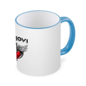 Кружка с принтом Bon Jovi , керамика | ёмкость 330 мл | bon jovi | бон джови | музыка | музыкальная группа | песни | рок | рок группа | рокгруппа