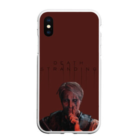 Чехол для iPhone XS Max матовый с принтом Death Stranding , Силикон | Область печати: задняя сторона чехла, без боковых панелей | 3d | death stranding | игра | лого | логотип | надпись | открытие миров | робот | чудовище | экшен | эмблема