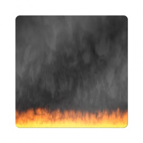 Магнит виниловый Квадрат с принтом Пламя и дым , полимерный материал с магнитным слоем | размер 9*9 см, закругленные углы | дым | огонь | пламя | пламя и дым | пожар