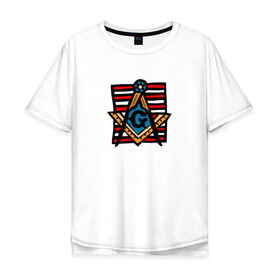 Мужская футболка хлопок Oversize с принтом Масонство , 100% хлопок | свободный крой, круглый ворот, “спинка” длиннее передней части | великая ложа россии | иллюминаты | масонские символы | масонство | масоны | мистика | тамплиеры | эзотерика