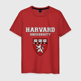 Мужская футболка хлопок с принтом Harvard University_форма , 100% хлопок | прямой крой, круглый вырез горловины, длина до линии бедер, слегка спущенное плечо. | harvard university | гарвард | колледж | образование | студенты | сша | университет | школа