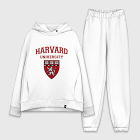 Женский костюм хлопок Oversize с принтом Harvard University_форма ,  |  | harvard university | гарвард | колледж | образование | студенты | сша | университет | школа