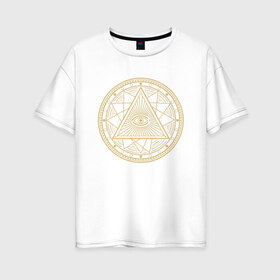 Женская футболка хлопок Oversize с принтом Масонские символы , 100% хлопок | свободный крой, круглый ворот, спущенный рукав, длина до линии бедер
 | великая ложа россии | иллюминаты | масонские символы | масонство | масоны | тамплиеры | эзотерика