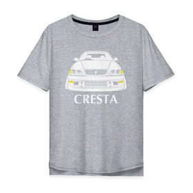 Мужская футболка хлопок Oversize с принтом Toyota Cresta JZX100 , 100% хлопок | свободный крой, круглый ворот, “спинка” длиннее передней части | cresta jzx100 | jzx100 | toyota | toyota cresta | toyota cresta jzx100