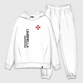 Мужской костюм хлопок OVERSIZE с принтом UMBRELLA CORP ,  |  | claire redfied | leon kennedy | logo | raccoon city | resident | resident evil 2 | zombie | зомби | игра | игры | кровь | логотип | обитель зла | фильмы