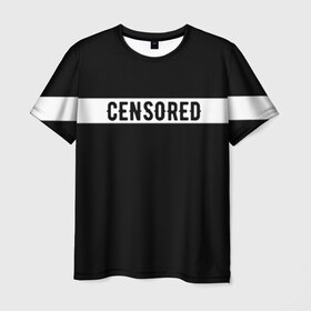 Мужская футболка 3D с принтом CENSORED / ЦЕНЗУРА , 100% полиэфир | прямой крой, круглый вырез горловины, длина до линии бедер | advisory | censored | content | explicit | label | logo | parental | rap | rapper | rappers | внимание | лексика | мат | ненормативная | нормативная | рэп | рэпер | рэперы | слова