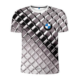 Мужская футболка 3D спортивная с принтом BMW , 100% полиэстер с улучшенными характеристиками | приталенный силуэт, круглая горловина, широкие плечи, сужается к линии бедра | bmw | metal | pattern | prestige | бмв | металл | престиж | узор
