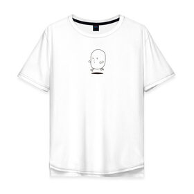 Мужская футболка хлопок Oversize с принтом Ванпанчмен , 100% хлопок | свободный крой, круглый ворот, “спинка” длиннее передней части | 