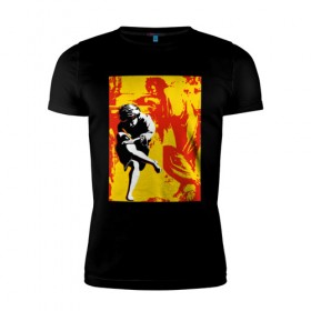 Мужская футболка премиум с принтом Guns N’ Roses , 92% хлопок, 8% лайкра | приталенный силуэт, круглый вырез ворота, длина до линии бедра, короткий рукав | 