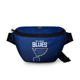 Поясная сумка 3D с принтом St. Louis Blues , 100% полиэстер | плотная ткань, ремень с регулируемой длиной, внутри несколько карманов для мелочей, основное отделение и карман с обратной стороны сумки застегиваются на молнию | nhl | st. louis blues | блюз | нхл | сент луиз | сент луис | сент луис блюз | тарасенко | хоккей | шайба