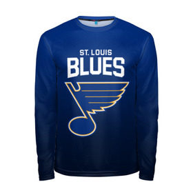 Мужской лонгслив 3D с принтом St. Louis Blues , 100% полиэстер | длинные рукава, круглый вырез горловины, полуприлегающий силуэт | Тематика изображения на принте: nhl | st. louis blues | блюз | нхл | сент луиз | сент луис | сент луис блюз | тарасенко | хоккей | шайба