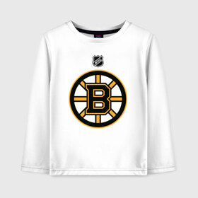 Детский лонгслив хлопок с принтом Boston Bruins NHL , 100% хлопок | круглый вырез горловины, полуприлегающий силуэт, длина до линии бедер | boston | boston bruins | hockey | nhl | бостон | бостон брюинз | кубок стенли | нхл | спорт | хоккей | шайба