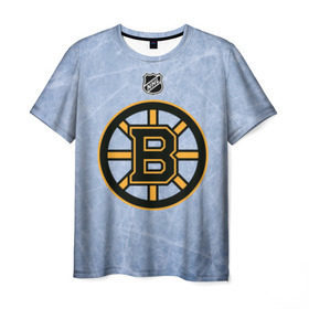 Мужская футболка 3D с принтом Boston Bruins , 100% полиэфир | прямой крой, круглый вырез горловины, длина до линии бедер | boston | boston bruins | hockey | nhl | бостон | бостон брюинз | кубок стенли | нхл | спорт | хоккей | шайба
