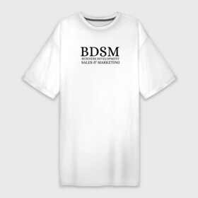 Платье-футболка хлопок с принтом BDSM ,  |  | business | development | marketing | sales