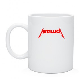 Кружка с принтом METALLICA RED LOGO , керамика | объем — 330 мл, диаметр — 80 мм. Принт наносится на бока кружки, можно сделать два разных изображения | Тематика изображения на принте: matters metallica | music | nothing else | rock | trash metal | группа | музыка | музыканты | рок | трэш металл