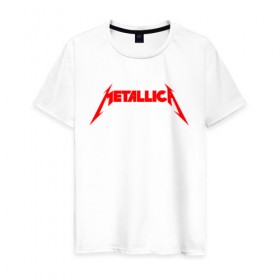 Мужская футболка хлопок с принтом METALLICA RED LOGO , 100% хлопок | прямой крой, круглый вырез горловины, длина до линии бедер, слегка спущенное плечо. | matters metallica | music | nothing else | rock | trash metal | группа | музыка | музыканты | рок | трэш металл