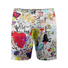 Мужские шорты 3D спортивные с принтом DG paint ,  |  | art | dg | dolcegabbana | font | graffity | heart | paint | trend | абстракция | краска | надписи | рисунок | сердце | шрифт