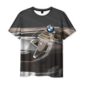 Мужская футболка 3D с принтом BMW , 100% полиэфир | прямой крой, круглый вырез горловины, длина до линии бедер | 