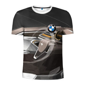 Мужская футболка 3D спортивная с принтом BMW , 100% полиэстер с улучшенными характеристиками | приталенный силуэт, круглая горловина, широкие плечи, сужается к линии бедра | 