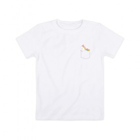 Детская футболка хлопок с принтом Единорог , 100% хлопок | круглый вырез горловины, полуприлегающий силуэт, длина до линии бедер | Тематика изображения на принте: единорог | единорог купить | единорог рисунок | милые единороги | прикольный принт | принт на футболку | футболка с единорогом
